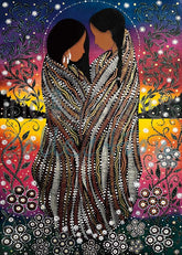 Lovers – Matted Art Card by Betty Albert (Cree Artist)